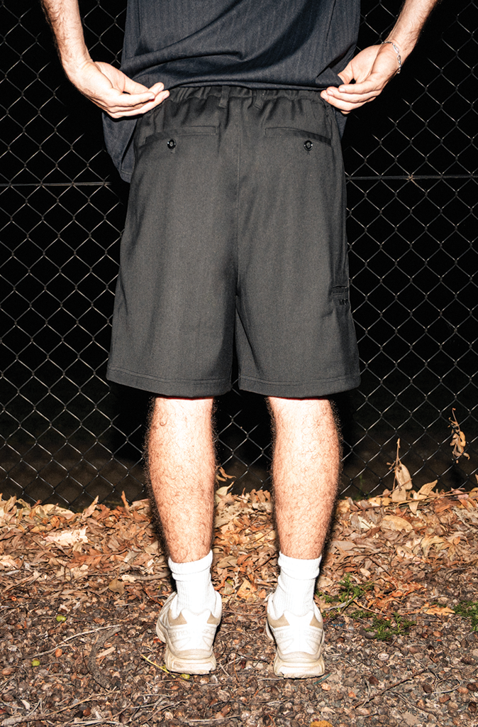 MIDIRON Tour Spec Pleated golf shorts in black